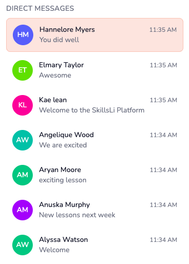 Direct Messaging