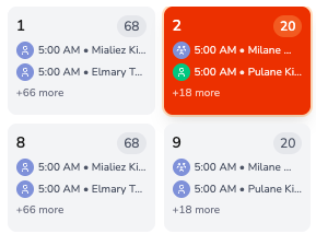 Booking Schedule